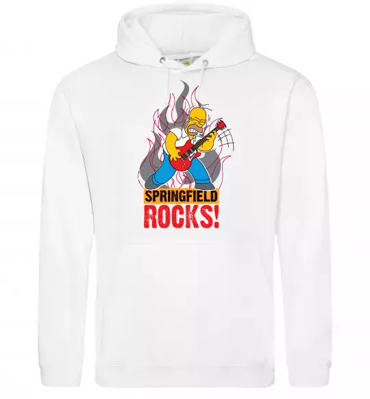 Чоловіча толстовка (худі) Springfield rocks Білий фото