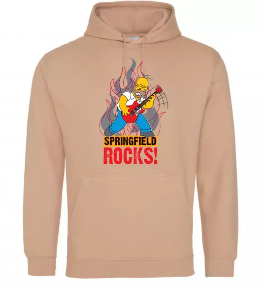 Чоловіча толстовка (худі) Springfield rocks Пісочний фото