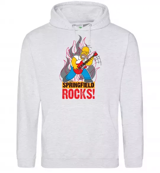 Жіноча толстовка (худі) Springfield rocks Сірий меланж фото