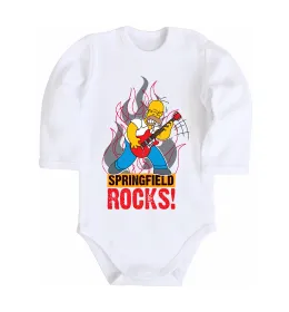 Детский боди Springfield rocks Белый фото