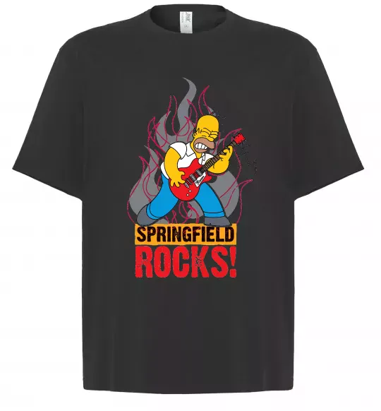 Футболка Оверсайз Springfield rocks Черный фото