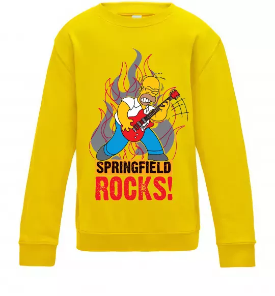 Детский Свитшот Springfield rocks Солнечно желтый фото