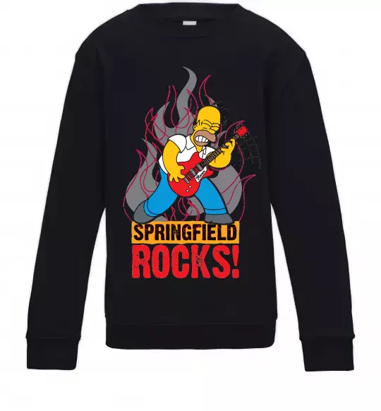Детский Свитшот Springfield rocks Черный фото