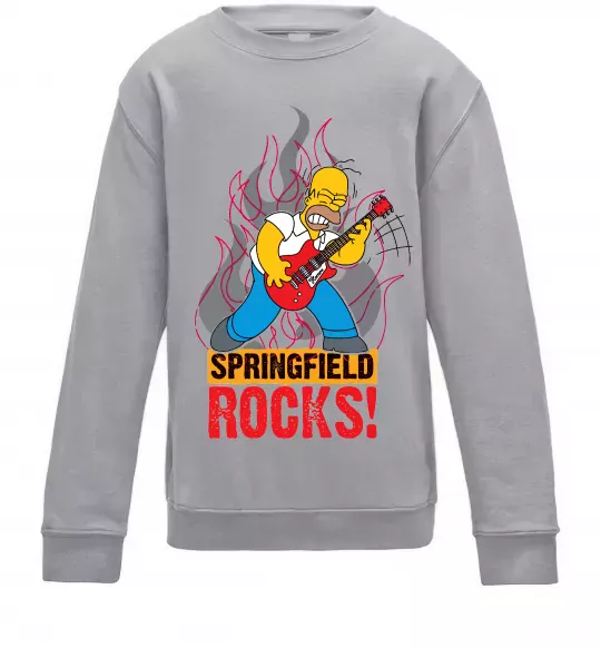 Детский Свитшот Springfield rocks Серый меланж фото