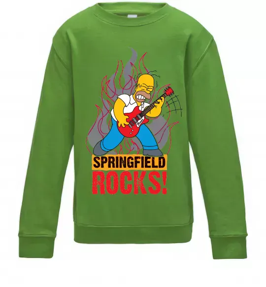Детский Свитшот Springfield rocks Лаймовый фото