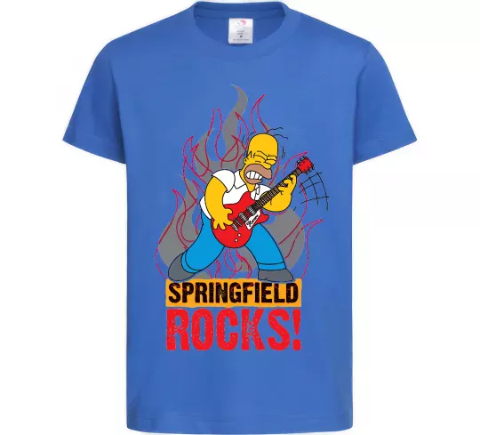 Дитяча футболка Springfield rocks Яскраво-синій фото