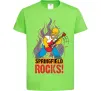 Дитяча футболка Springfield rocks Лаймовий фото