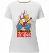 Жіноча преміум футболка Springfield rocks Білий фото