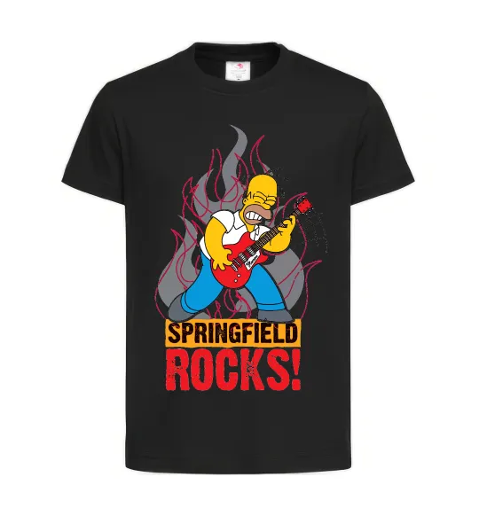 Детская футболка Springfield rocks Черный фото