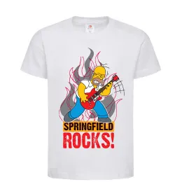 Детская футболка Springfield rocks Белый фото