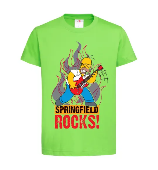 Детская футболка Springfield rocks Лаймовый фото