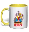 Чашка з кольоровою ручкою Springfield rocks Сонячно жовтий фото