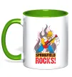 Чашка з кольоровою ручкою Springfield rocks Зелений фото