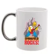 Чашка з кольоровою ручкою Springfield rocks Срібло фото