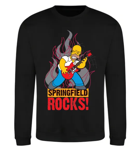 Свитшот Springfield rocks Черный фото
