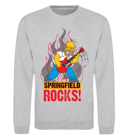 Свитшот Springfield rocks Серый меланж фото