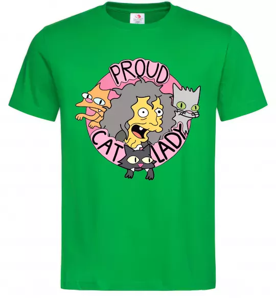 Чоловіча футболка Proud cat lady Зелений фото