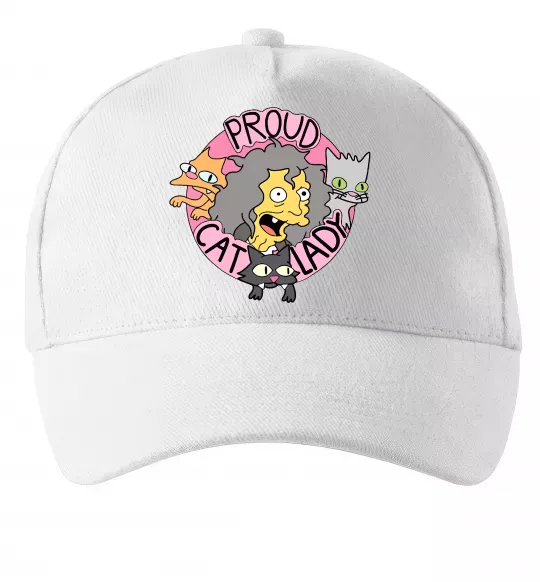 Кепка Proud cat lady Білий фото