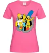 Женская футболка Сімпсони сім'я Ярко-розовый фото