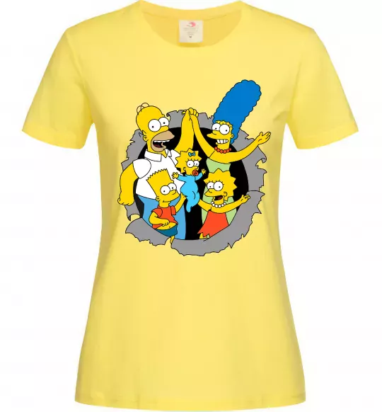 Женская футболка Сімпсони сім'я Лимонный фото