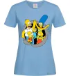 Женская футболка Сімпсони сім'я Голубой фото