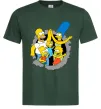 Чоловіча футболка Сімпсони сім'я Темно-зелений фото