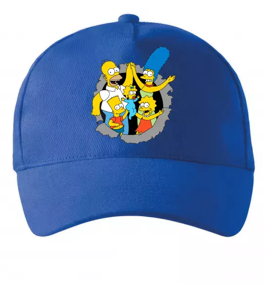 Кепка Сімпсони сім'я Ярко-синий фото