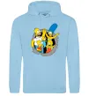 Женская толстовка (худи) Сімпсони сім'я Голубой фото