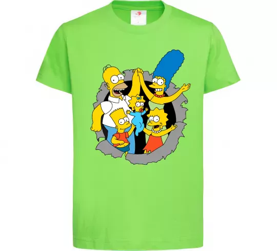 Детская футболка Сімпсони сім'я Лаймовый фото