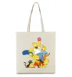 Эко-сумка Сімпсони полювання за донатом Бежевый Эко-сумка Сімпсони полювання за донатом Бежевый фото
