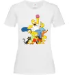 Жіноча футболка Сімпсони полювання за донатом Білий фото