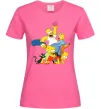 Жіноча футболка Сімпсони полювання за донатом Яскраво-рожевий фото