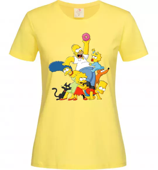 Жіноча футболка Сімпсони полювання за донатом Лимонний фото