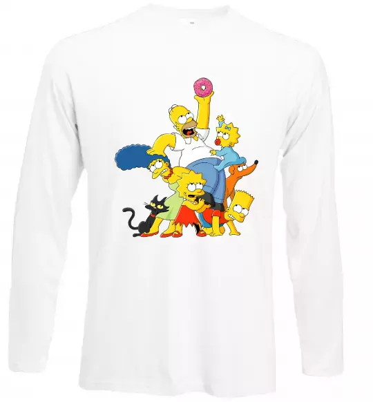 Лонгслив Сімпсони полювання за донатом Белый фото