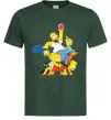 Чоловіча футболка Сімпсони полювання за донатом Темно-зелений фото
