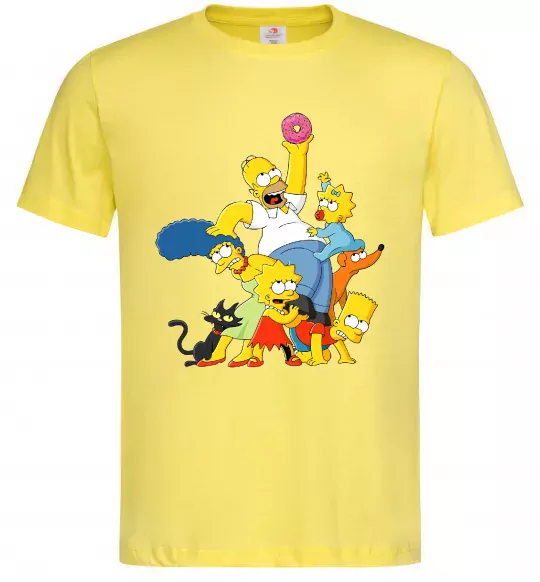 Чоловіча футболка Сімпсони полювання за донатом Лимонний фото
