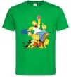 Чоловіча футболка Сімпсони полювання за донатом Зелений фото