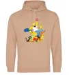 Женская толстовка (худи) Сімпсони полювання за донатом Песочный Женская толстовка (худи) Сімпсони полювання за донатом Песочный фото