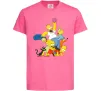 Детская футболка Сімпсони полювання за донатом Ярко-розовый фото