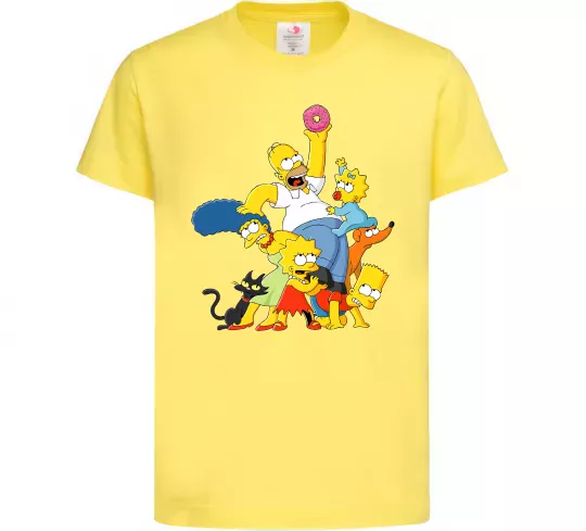 Детская футболка Сімпсони полювання за донатом Лимонный фото