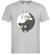 Чоловіча футболка Коти інь-янь Сірий фото
