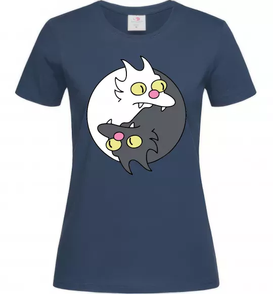 Женская футболка Коти інь-янь Темно-синий фото