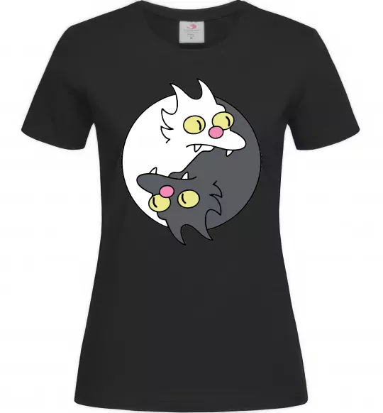 Женская футболка Коти інь-янь Черный фото