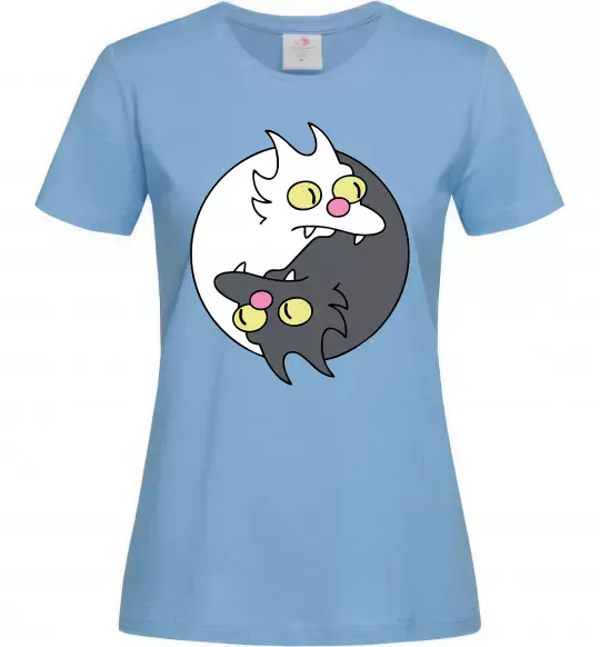Женская футболка Коти інь-янь Голубой фото