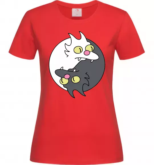 Женская футболка Коти інь-янь Красный фото
