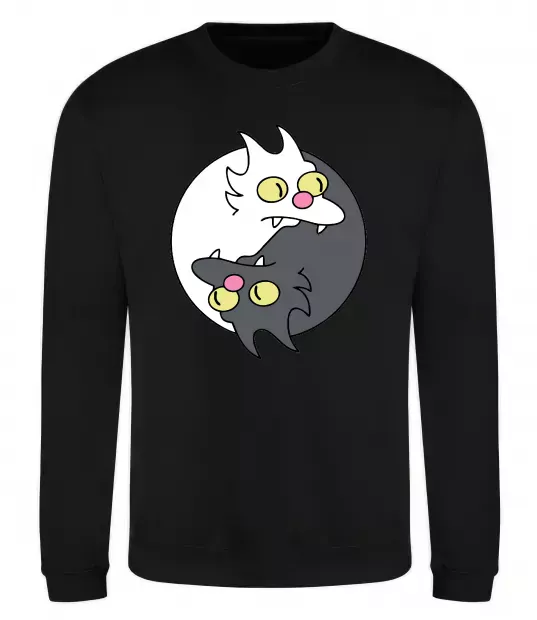 Свитшот Коти інь-янь Черный фото