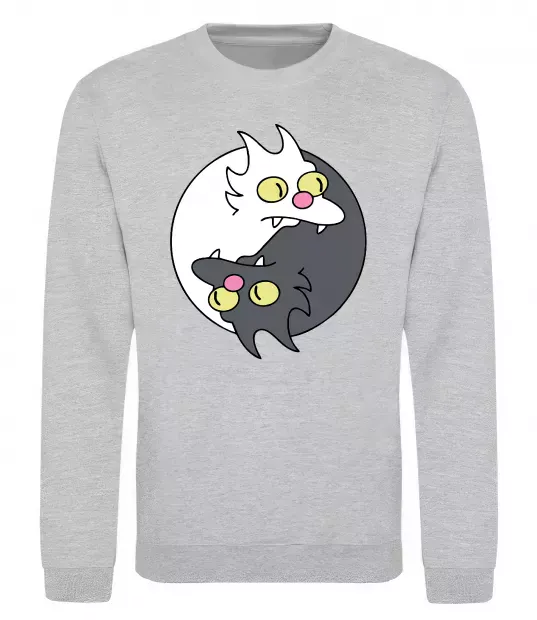 Свитшот Коти інь-янь Серый меланж фото