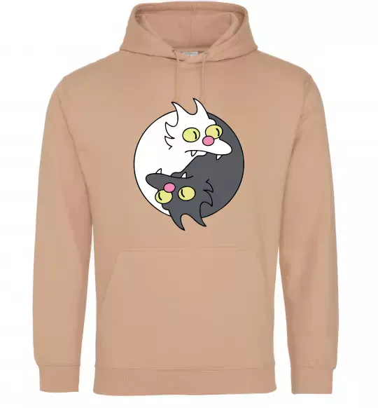 Женская толстовка (худи) Коти інь-янь Песочный фото