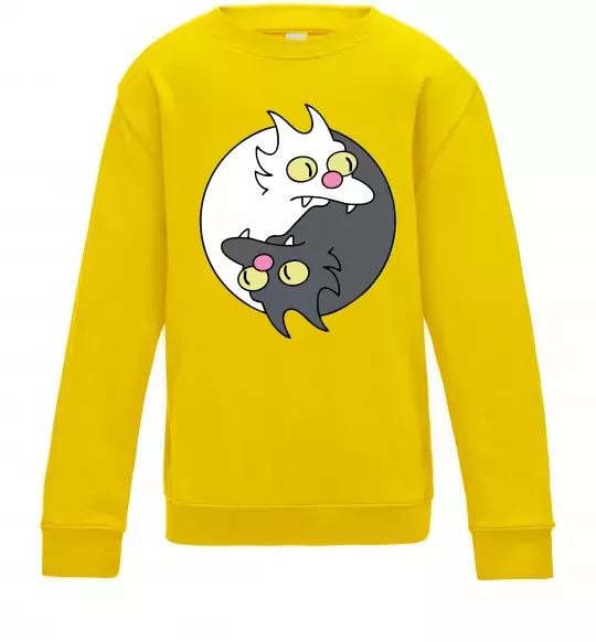 Детский Свитшот Коти інь-янь Солнечно желтый фото