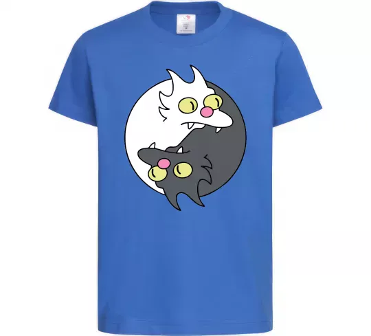 Детская футболка Коти інь-янь Ярко-синий фото